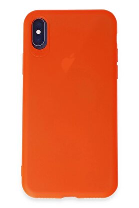 CepteToptan iPhone X Kılıf First Silikon - Parlak Turuncu - DROPX2014-5210
