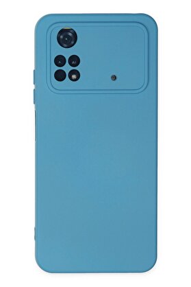 CepteToptan Xiaomi Poco M4 Pro 4G Kılıf Nano içi Kadife Silikon - Mavi - DROPX9450-2089