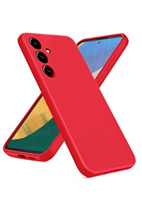 CepteToptan Samsung Galaxy A36 Kılıf Nano içi Kadife Silikon - Kırmızı - DROPX6877-5387
