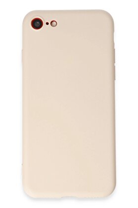 CepteToptan iPhone 7 Kılıf First Silikon - Krem - DROPX8272-3375