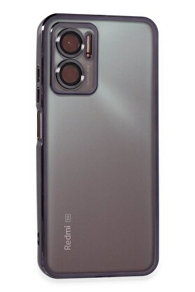 CepteToptan Xiaomi Redmi 10 5G Kılıf Lensli Silikon - Mor - DROPX6432-7019