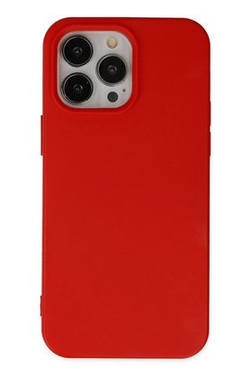 CepteToptan iPhone 14 Pro Kılıf Nano içi Kadife Silikon - Kırmızı - DROPX9806-1667