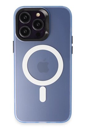 CepteToptan iPhone 15 Pro Max Kılıf Mateks Magsafe Kapak - Sierra Blue - DROPX3440-6712
