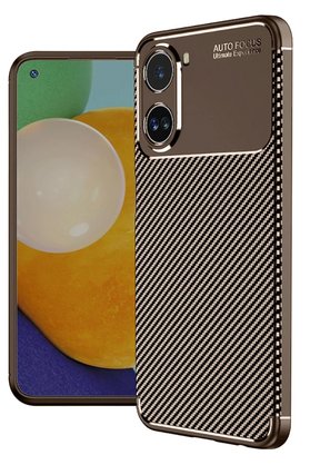 CepteToptan Xiaomi Poco X7 Pro Kılıf Auto Focus Karbon Kapak - Kahverengi - DROPX8139-4798