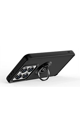 CepteToptan Xiaomi Mi 15 Pro Kılıf Montreal Yüzüklü Silikon Kapak - Kırmızı - DROPX7079-5510