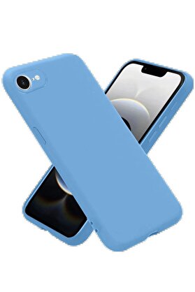 CepteToptan iPhone 16E Kılıf First Silikon - Mavi - DROPX5152-4265