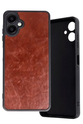CepteToptan Samsung Galaxy A06 Kılıf Aras Deri Kapak - Bordo - DROPX2752-7141