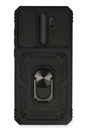 CepteToptan Xiaomi Redmi Note 8 Pro Kılıf Pars Lens Yüzüklü Silikon - Siyah - DROPX9631-1727