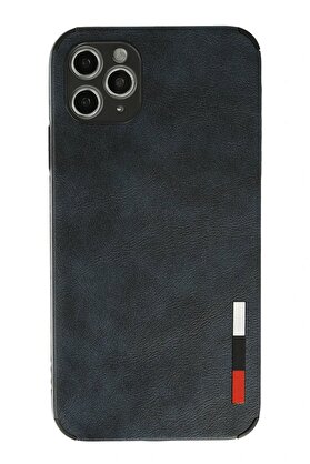 CepteToptan iPhone 11 Pro Max Kılıf Loop Deri Silikon - Lacivert - DROPX9422-2494