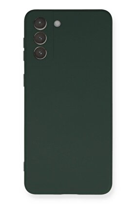 CepteToptan Samsung Galaxy S21 Plus Kılıf Nano içi Kadife Silikon - Koyu Yeşil - DROPX2853-3226