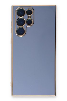 CepteToptan Samsung Galaxy S22 Ultra Kılıf Volet Silikon - Mavi - DROPX3914-4666