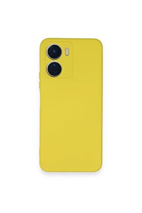 CepteToptan Vivo Y16 Kılıf Nano içi Kadife Silikon - Sarı - DROPX9094-7793