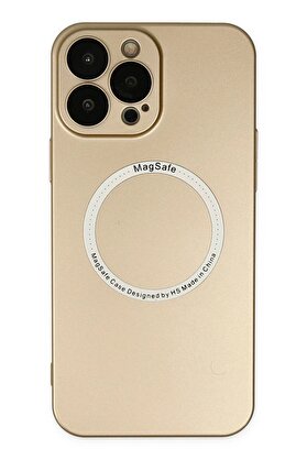 CepteToptan iPhone 13 Pro Kılıf Jack Magneticsafe Lens Silikon - Gold - DROPX5068-6289