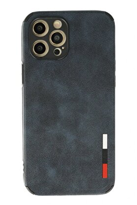 CepteToptan iPhone 12 Pro Kılıf Loop Deri Silikon - Lacivert - DROPX9015-4232
