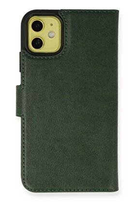 CepteToptan iPhone 13 Mini Kılıf Trend S Plus Kapaklı Kılıf - Yeşil - DROPX4740-8933
