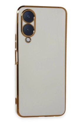 CepteToptan Vivo Y17S Kılıf Volet Silikon - Beyaz - DROPX3530-6226