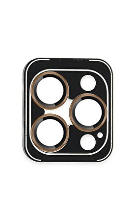 CepteToptan iPhone 16 Pro Max PVD Metal Kamera Lens - Gold - DROPX8421-2908