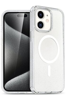 CepteToptan Apple iPhone 12 Star Magsafe Kapak - Şeffaf - MKİ5815-9900
