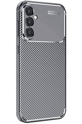 CepteToptan Samsung Galaxy S25 Plus Kılıf Auto Focus Karbon Kapak - Gri - DROPX3753-8008