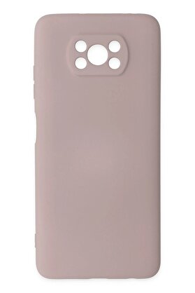 CepteToptan Xiaomi Pocophone X3 Kılıf Nano içi Kadife Silikon - Pudra - DROPX3638-6828