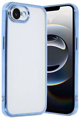 CepteToptan iPhone 16E Kılıf Lensli Silikon - Açık Mavi - DROPX6883-1803
