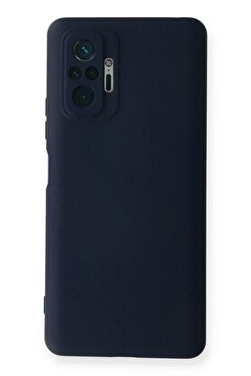 CepteToptan Xiaomi Redmi Note 10 Pro Kılıf Nano içi Kadife Silikon - Lacivert - DROPX4719-3263