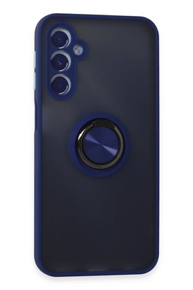 CepteToptan Samsung Galaxy M34 5G Kılıf Montreal Yüzüklü Silikon Kapak - Lacivert - DROPX5588-2799