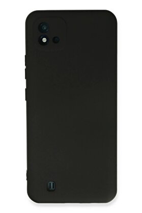 CepteToptan Realme C11 2021 Kılıf Nano içi Kadife Silikon - Siyah - DROPX1708-2042