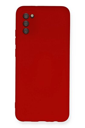 CepteToptan Samsung Galaxy A03S Kılıf Nano içi Kadife Silikon - Kırmızı - DROPX3301-7759