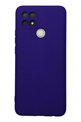 CepteToptan Oppo A15 Kılıf Nano içi Kadife Silikon - Mor - DROPX9356-6091