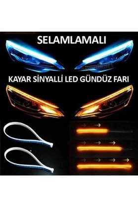 Sviesa Far Üstü Ve Far içi 2 Renkli Kayar Sinyalli Gündüz Ledi 60 cm