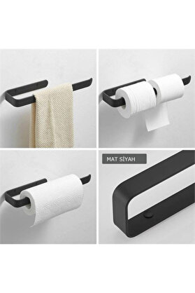 SepetBudur Metal Mat Siyah Havluluk