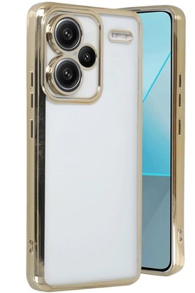 CepteToptan Xiaomi Redmi Note 13 Pro Plus Kılıf Lensli Silikon - Gold - DROPX5037-7272