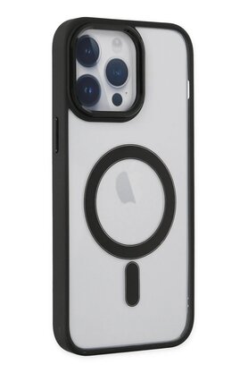 CepteToptan iPhone 14 Pro Kılıf Room Magneticsafe Silikon - Siyah - DROPX6322-8346