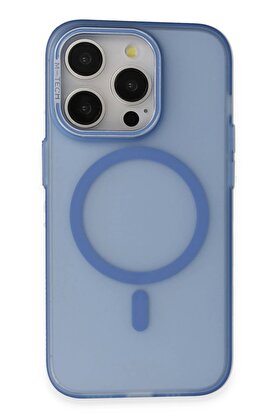 CepteToptan iPhone 15 Pro Frost Standlı Magsafe Kapak - Sierra Blue - DROPX5660-5811