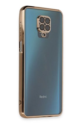 CepteToptan Xiaomi Redmi Note 9 Pro Kılıf Lensli Silikon - Gold - DROPX5517-5582