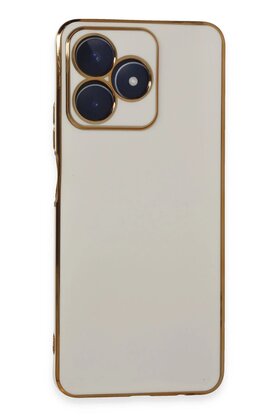 CepteToptan Realme C53 Kılıf Volet Silikon - Beyaz - DROPX1417-8015