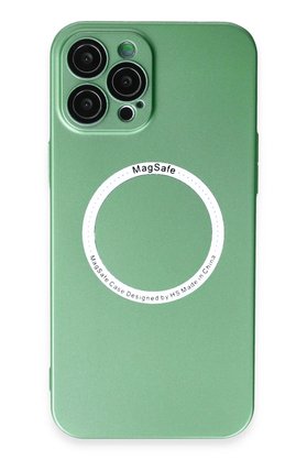 CepteToptan iPhone 12 Pro Kılıf Jack Magneticsafe Lens Silikon - Yeşil - DROPX9444-8273