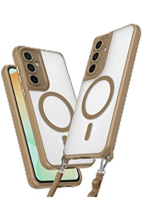 CepteToptan Samsung Galaxy S24 FE Kılıf Enka Magsafe Silikon Kılıf - Desert - DROPX4216-7501