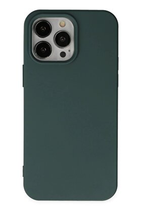CepteToptan iPhone 14 Pro Kılıf Nano içi Kadife Silikon - Koyu Yeşil - DROPX6849-6997
