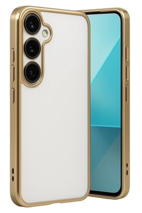 CepteToptan Samsung Galaxy A24 4G Prime Kılıf Lensli Silikon - Gold - DROPX8727-9425