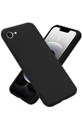 CepteToptan iPhone 16E Kılıf Nano içi Kadife Silikon - Siyah - DROPX9093-2413