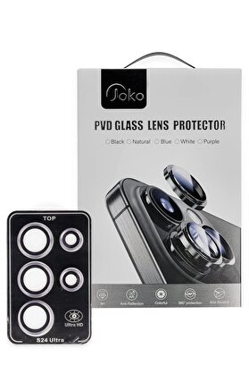 CepteToptan Samsung Galaxy S24 Ultra PVD Metal Kamera Lens - Pembe - DROPX2947-4314