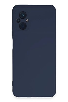 CepteToptan Xiaomi Poco M5 Kılıf Nano içi Kadife Silikon - Lacivert - DROPX1091-8617