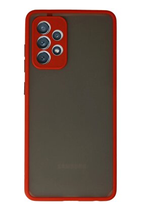 CepteToptan Samsung Galaxy A72 Kılıf Montreal Silikon Kapak - Kırmızı - DROPX4829-6623