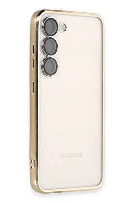 CepteToptan Samsung Galaxy S24 Kılıf Lensli Silikon - Gold - DROPX1922-9657