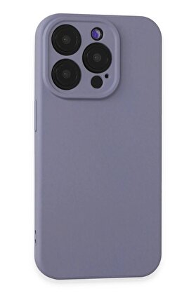 ykavm iPhone 15 Pro Max Kılıf Nano içi Kadife Silikon - Lila Uyumlu