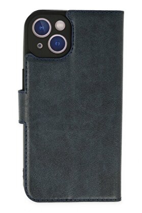 CepteToptan iPhone 14 Plus Kılıf Trend S Plus Kapaklı Kılıf - Lacivert - DROPX9977-1143