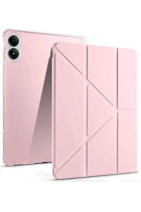 CepteToptan Xiaomi Redmi Pad Pro 12.1 Kılıf Kalemlikli Mars Tablet Kılıfı - Rose Gold - DROPX6581-3173