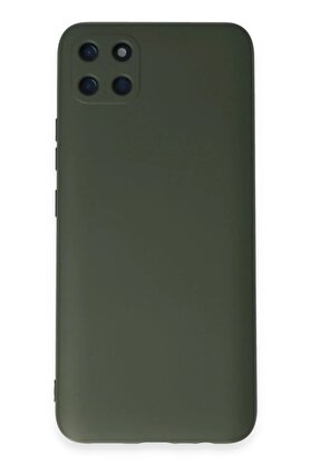 CepteToptan Realme C11 Kılıf Nano içi Kadife Silikon - Koyu Yeşil - DROPX9804-9482